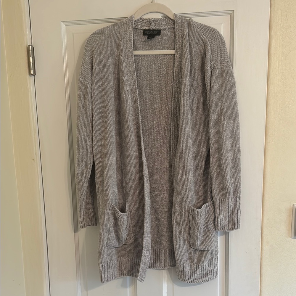Rachel Zoe Gray Knit Cardigan Sweater